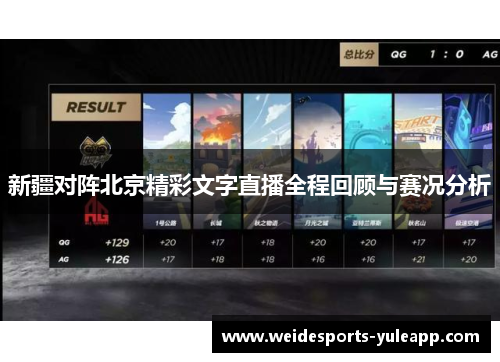 新疆对阵北京精彩文字直播全程回顾与赛况分析